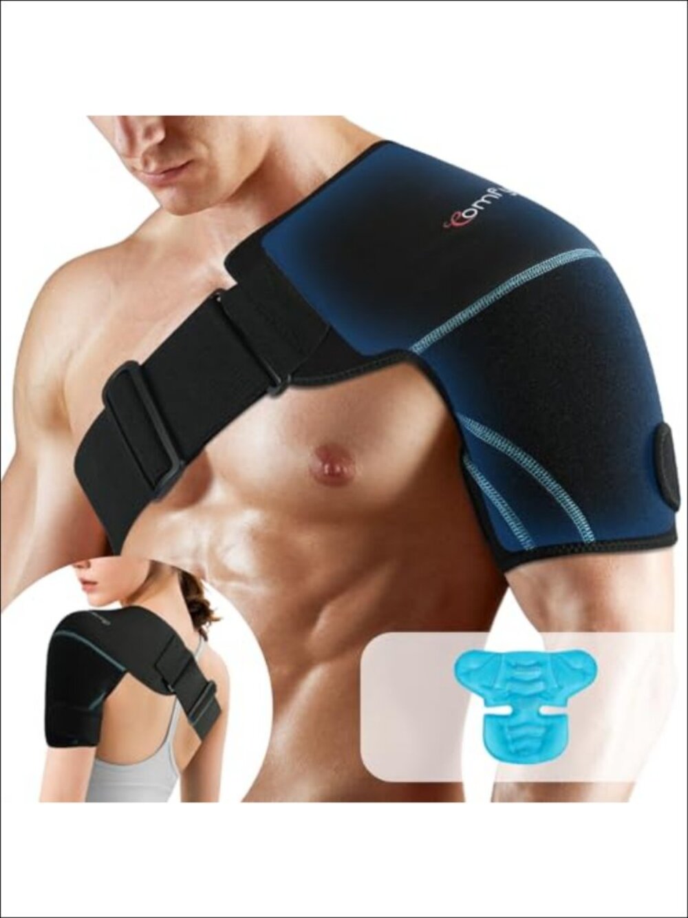 Shoulder Ice Pack Wrap Rotator Cuff Cold Therapy Adjustable Brace